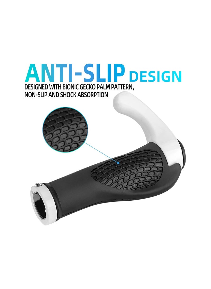 Generic 2pcs Bike Grips Single Lock-on Bicycle Handle Bar Ergonomics Non-Slip Mountain Bike Handlebar Comfortable & Shock Absorption Rubber Grips for BMX, MTB, Beach Cruiser, Scooter  - Image 3