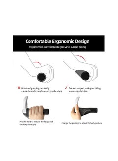 Generic 2pcs Bike Grips Single Lock-on Bicycle Handle Bar Ergonomics Non-Slip Mountain Bike Handlebar Comfortable & Shock Absorption Rubber Grips for BMX, MTB, Beach Cruiser, Scooter  - Image 5