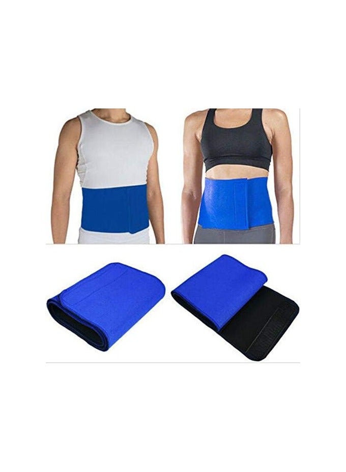 Generic Waist trimmer belt tummy stomach weight loss fat burner slimming vibration belt width 25cm length 100cm blue - Image 5