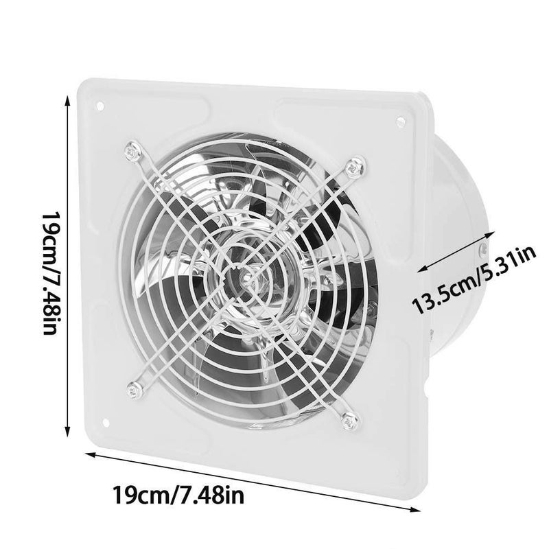 Focket 40W 220V Window Fan,Reversible Airflow Blades,Wall Mounted Ventilation Fan for Kitchen Garage Air Vent Ventilation(White) - Image 3