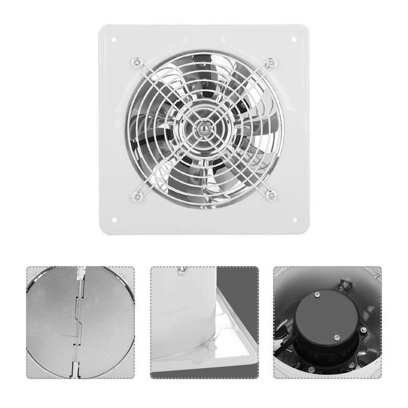 Focket 40W 220V Window Fan,Reversible Airflow Blades,Wall Mounted Ventilation Fan for Kitchen Garage Air Vent Ventilation(White) - Image 2