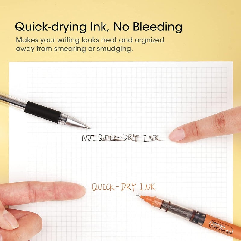 WRITECH Liquid Ink Rollerball, 0.5mm Extra Fine Point, Smooth Writing Quick Dry Roller Pens 8 Assorted Colors for Journaling, Drawing & Sketching (Vintage) - Image 5