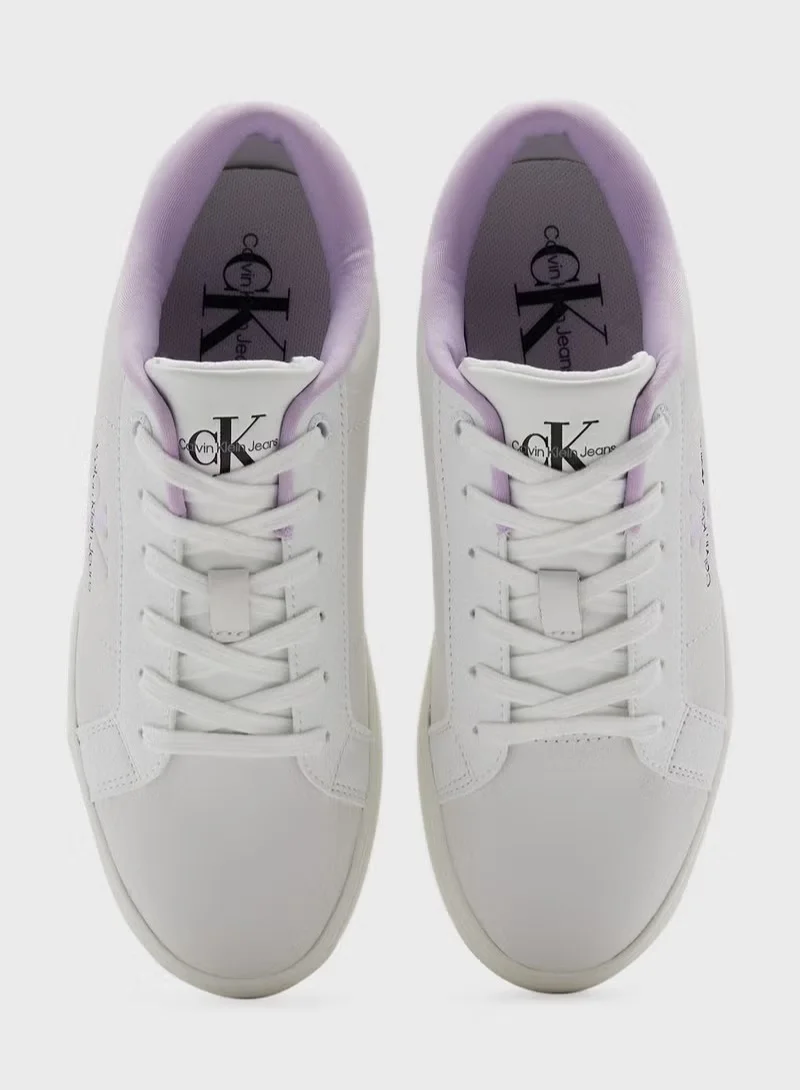 Calvin Klein Jeans Classic Cupsole Low Lace-Up Leather Sneakers