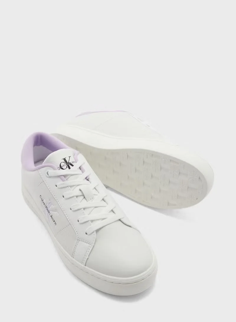Calvin Klein Jeans Classic Cupsole Low Lace-Up Leather Sneakers