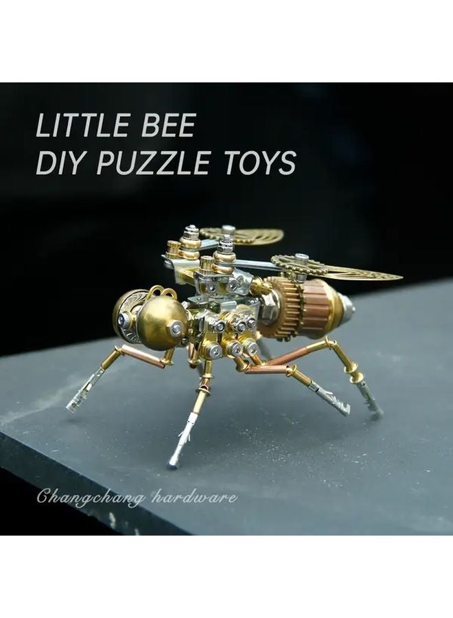 Little Bee Steampunk Mechanical Metal Puzzle DIY Model With Tools Holiday Gift - Image 1