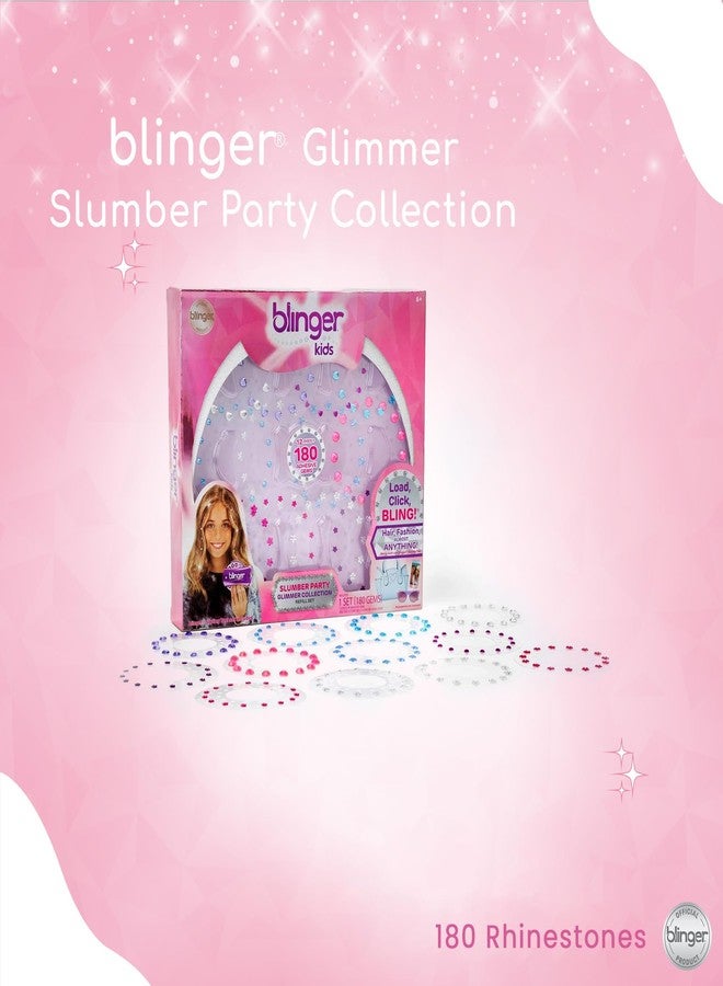 blinger Glimmer Collection Refill Pack | Slumber Party | 12 Discs - 180 Gems | Bling in Brush Out | Works Hair Styling Tool (Multicolored) - Image 2