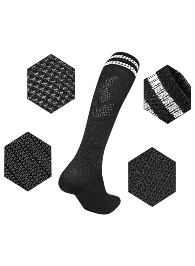 Two-Stripe Long-Calf Training Football Socks, 2 Pairs for Youth - Image 3