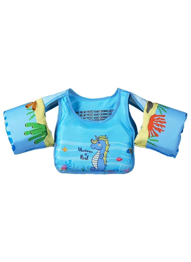 AUTOYSUR Toddler Swim Vest，Kids Water Wings Arm Floaties for 30-50 Pounds,Infant Safety Swim Aid Jumper Inflatable,Swim Arm Bands,Float Sleeves Swimming Armbands for Sea/Pool/Beach/Training  - Image 1
