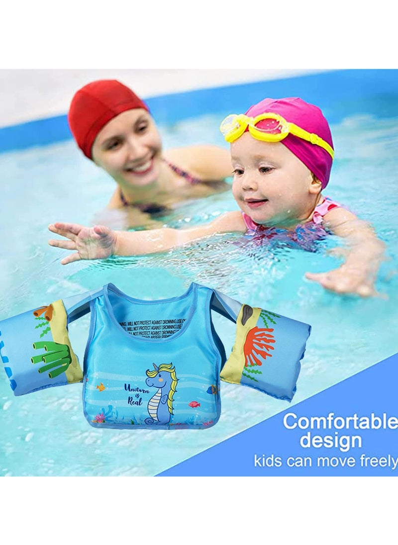 AUTOYSUR Toddler Swim Vest，Kids Water Wings Arm Floaties for 30-50 Pounds,Infant Safety Swim Aid Jumper Inflatable,Swim Arm Bands,Float Sleeves Swimming Armbands for Sea/Pool/Beach/Training  - Image 3