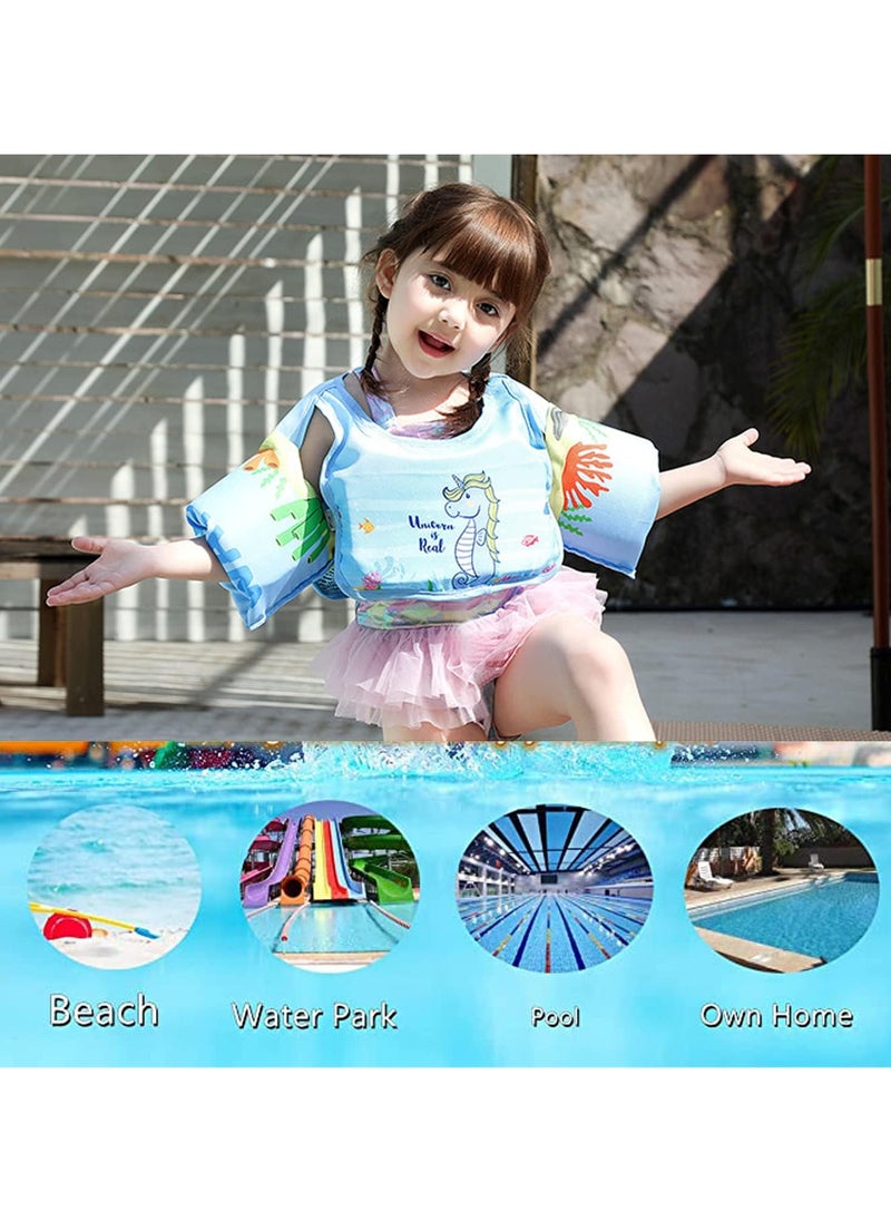 AUTOYSUR Toddler Swim Vest，Kids Water Wings Arm Floaties for 30-50 Pounds,Infant Safety Swim Aid Jumper Inflatable,Swim Arm Bands,Float Sleeves Swimming Armbands for Sea/Pool/Beach/Training  - Image 4