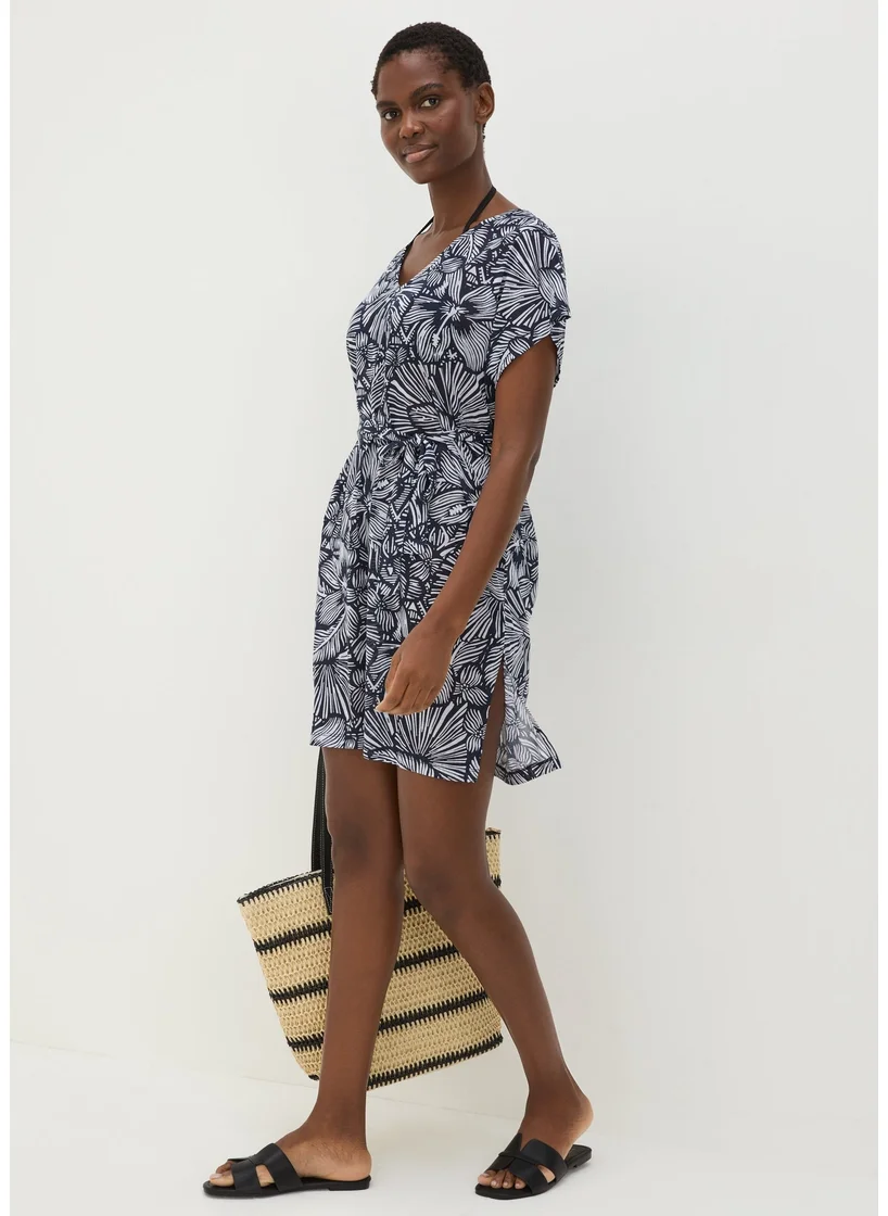 Matalan Navy Floral Kaftan