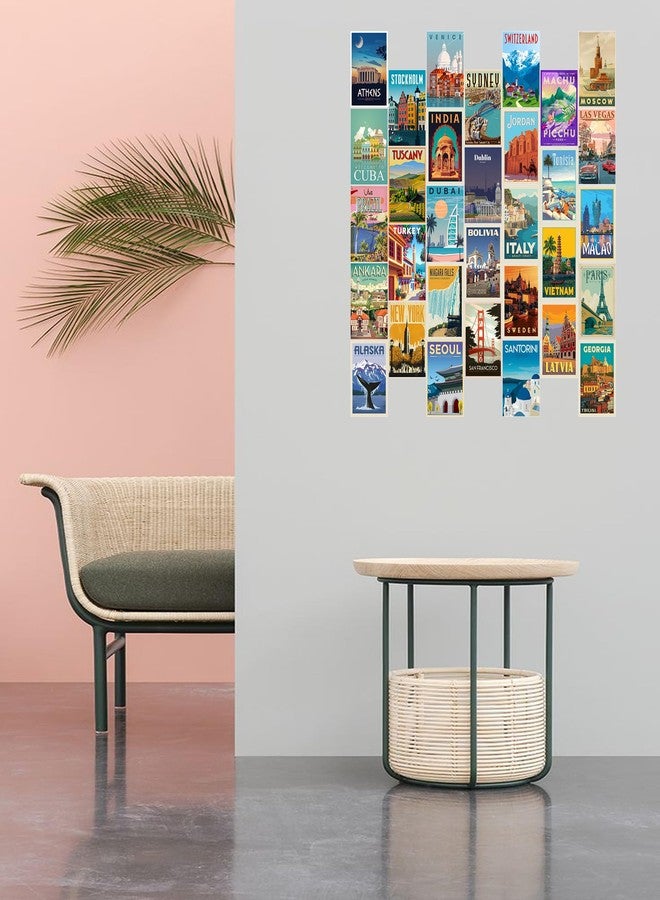 KARTMEN Pack of 32 Travel City Wall Collage Kit Posters - 4 x 6 Inches Posters for Room Wall Decoration of Bedroom, Office, Living room, Dorm room - Glue Dots Included, Cardstock - Image 3