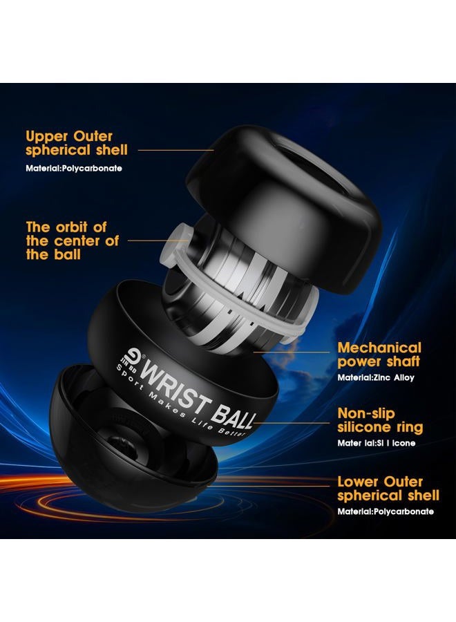 JIN BD Wrist Trainer Ball Auto-Start Wrist Strengthener Gyroscopic Forearm Exerciser Gyro Ball for Strengthen Arms, Fingers, Wrist Bones and Muscles - Image 3