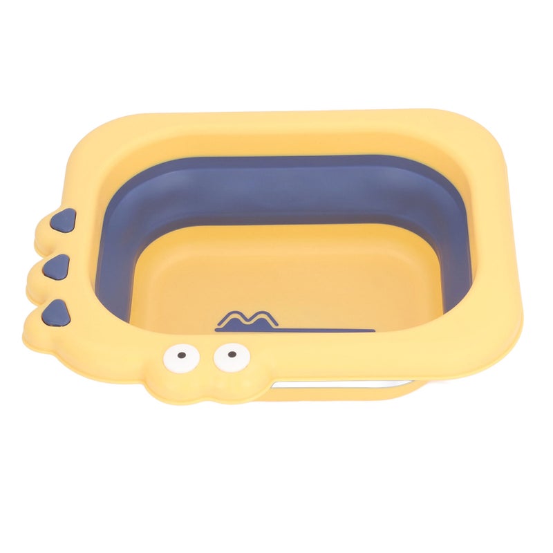 Clean Rinse Baby Bather Folding Multifunction Portable Washing Infant Lying Bather for Boy Girl Yellow - Image 4
