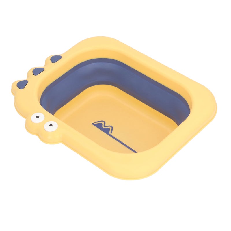 Clean Rinse Baby Bather Folding Multifunction Portable Washing Infant Lying Bather for Boy Girl Yellow - Image 3