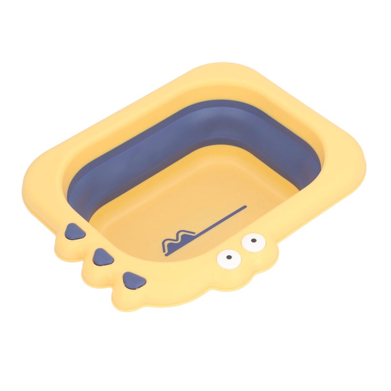 Clean Rinse Baby Bather Folding Multifunction Portable Washing Infant Lying Bather for Boy Girl Yellow - Image 5