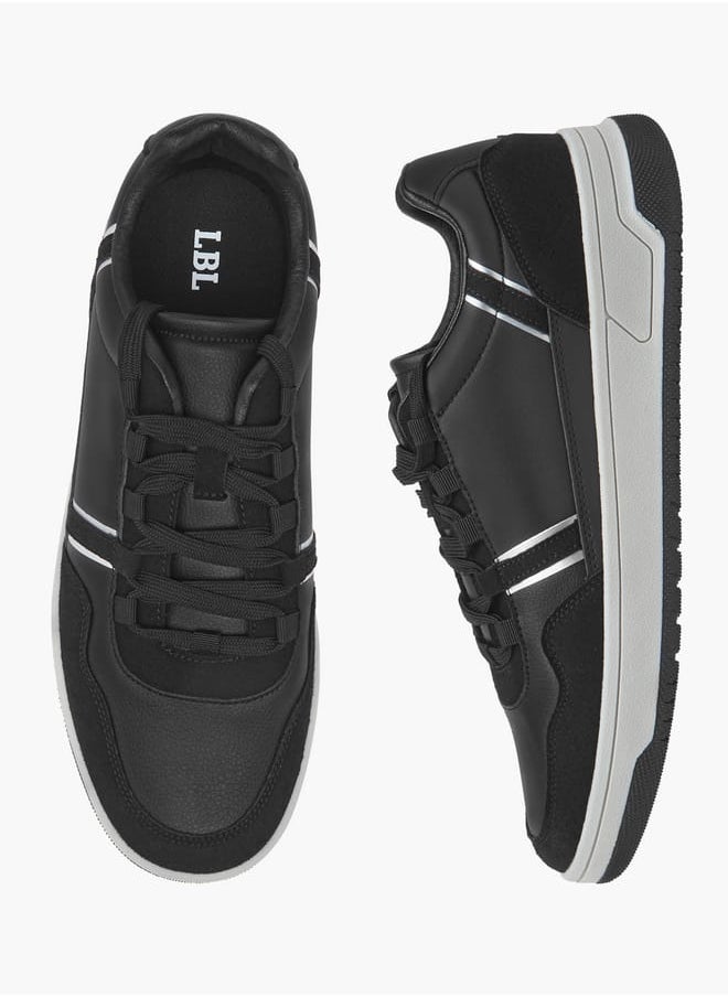 LBL by Shoexpress Men's Panelled Sneakers with Lace-Up Closure  - Image 1
