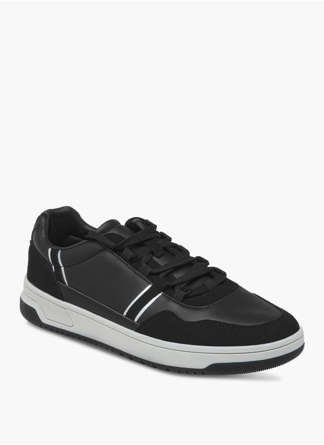 LBL by Shoexpress Men's Panelled Sneakers with Lace-Up Closure  - Image 2