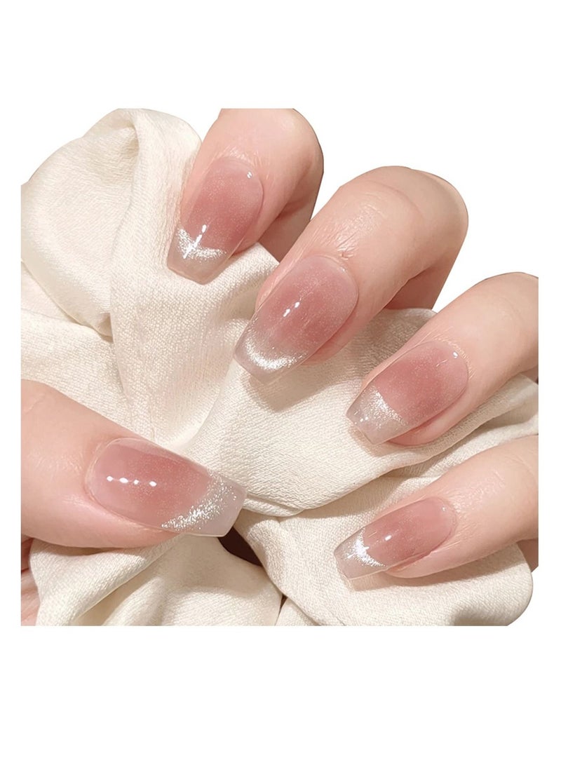 24 Pieces False Nails Set,Universal European And American Manicure, Detachable Nail Stickers - Image 1