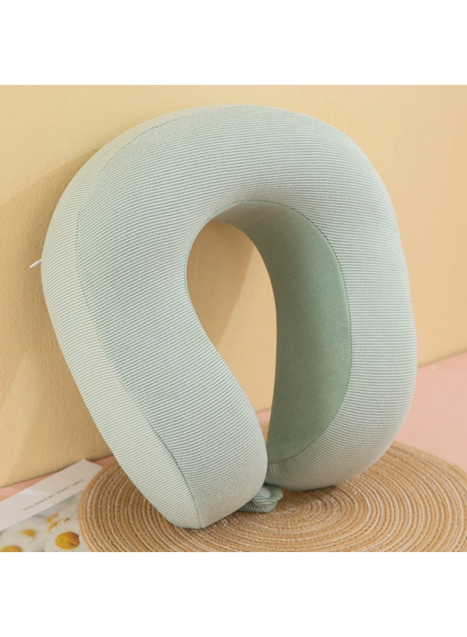 Source Memory Foam Pillow U-shaped Pillow Travel Business Striped Simple Skin-friendly Fabric Portable Removable And Washable