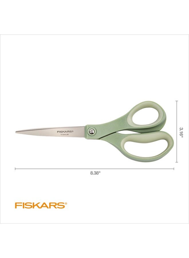 Fiskars SoftGrip Titanium Scissors - Contoured Performance All Purpose - 8" Titanium - Straight Paper Scissors for Office, and Arts and Crafts - 3-Count - Image 5