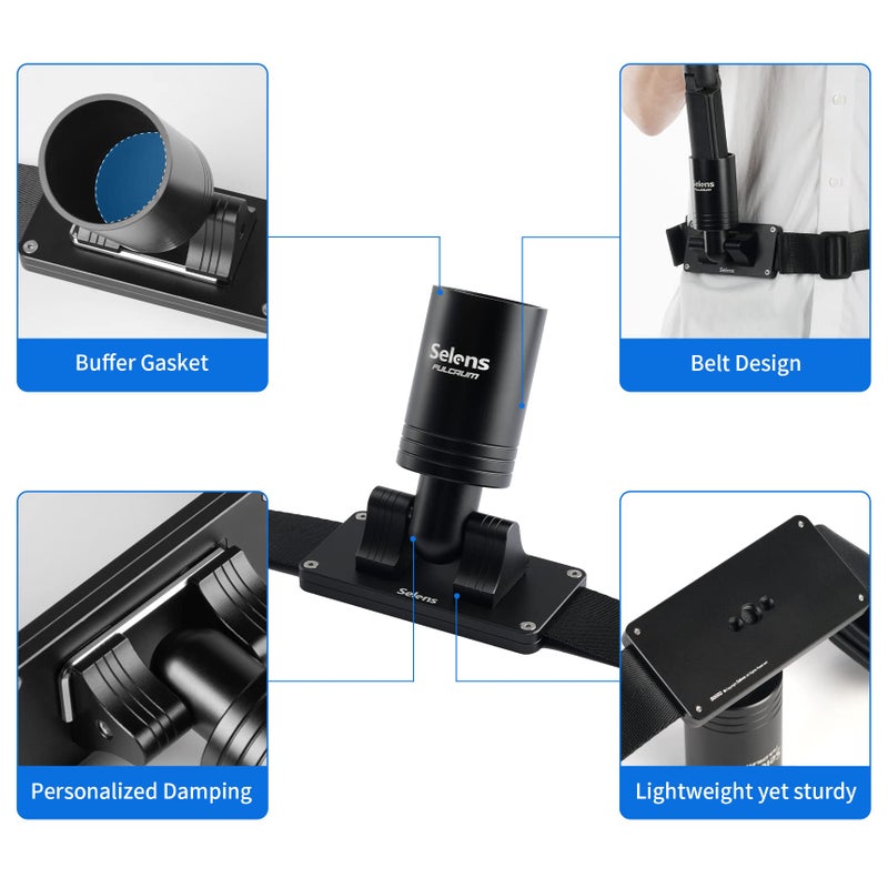 Selens Camera Gimbal Belt, Gimbal Stabilizer Weight Support Hip Belt Waist Mount for Long Standing Filming, Compatible with Ronin S DJI RS2/RSC2, Zhiyun Crane 2, Crane Plus, Moza Air 2, AirCross - Image 3