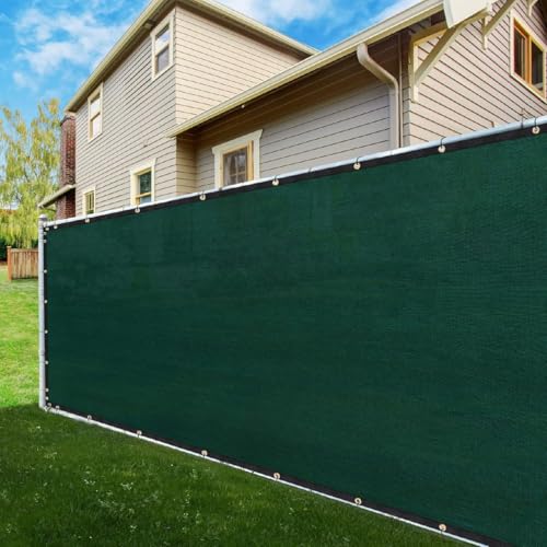 ShadeMart 5' x 5' Green HDPE Fence Screen with 90% Privacy, UV Stabilized, Easy Install, 1 Count - Image 1