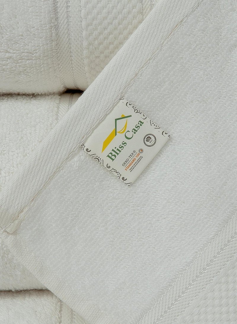 Bliss Casa Cove Cotton Bath Towels 4 Pack 70 x 140 CM 500 GSM Cotton Bath Towel Set for Home Hotels Pool And Beach - Image 5