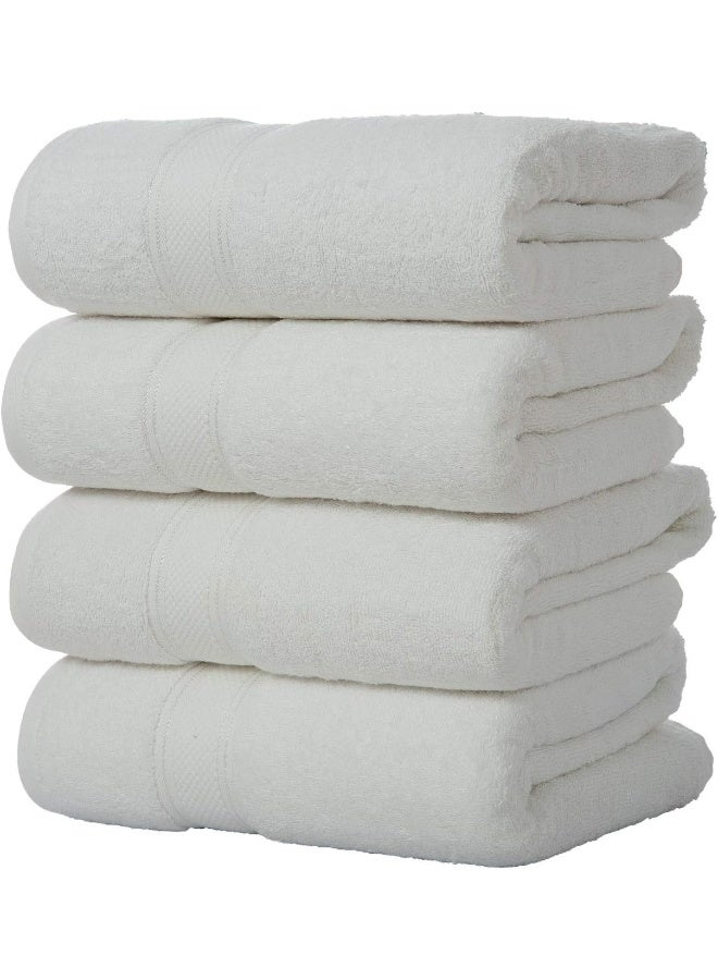 Bliss Casa Cove Cotton Bath Towels 4 Pack 70 x 140 CM 500 GSM Cotton Bath Towel Set for Home Hotels Pool And Beach - Image 3