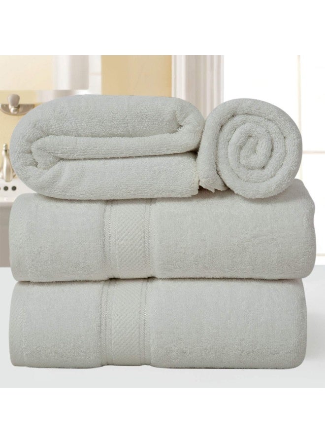 Bliss Casa Cove Cotton Bath Towels 4 Pack 70 x 140 CM 500 GSM Cotton Bath Towel Set for Home Hotels Pool And Beach - Image 1