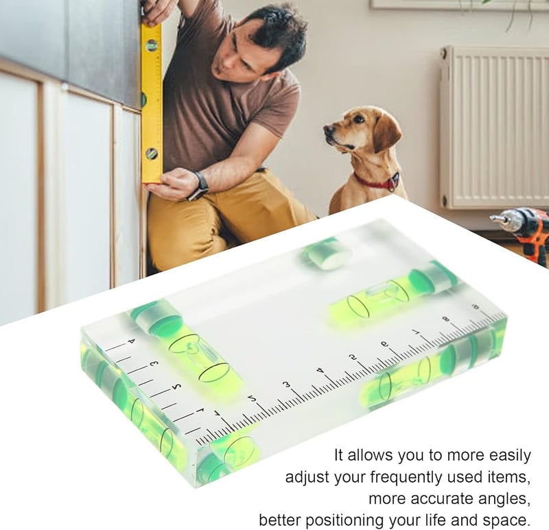 Acrylic Two Way Horizontal Bubble Level High Precision Lightweight Compact For Picture Frame - Image 3
