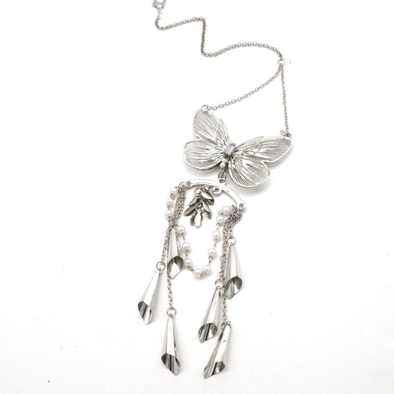 ORIESSE Butterfly Car DecorCute Hanging Car Charms for Rear View MirrorSilver Butterfly Wind Chime Dangling Aesthetic Ornament Pendant for Women - Image 4