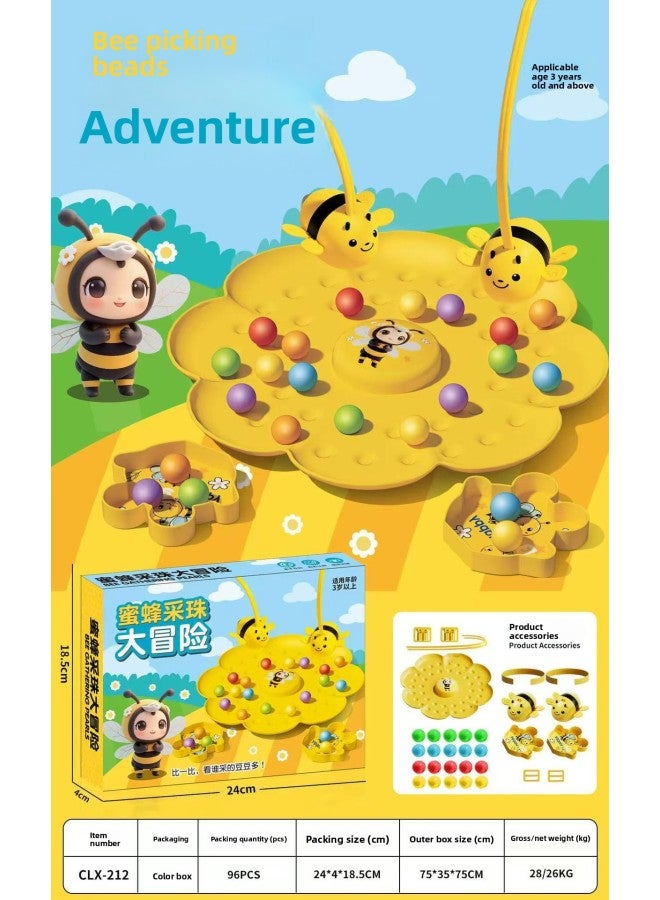 Cross-border Honey Bee Magnetic Beads Puzzle Early Education Fishing Toys Cognitive Desktop Games Toys Parent-child Interaction