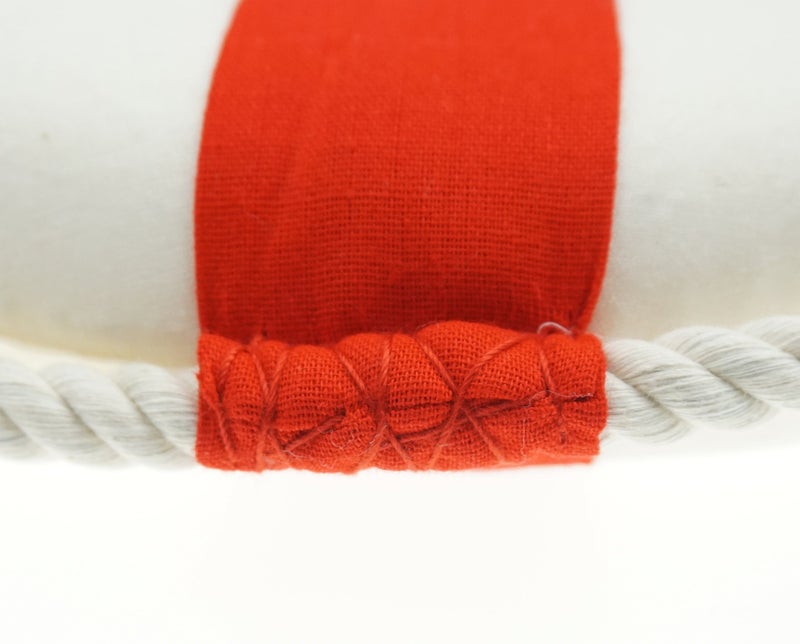 Bilipala Rustic Nautical Decorative Welcome Cloth Life Ring Buoy Home Wall Door Hangings Decor, Red, Pack of 2 - Image 4