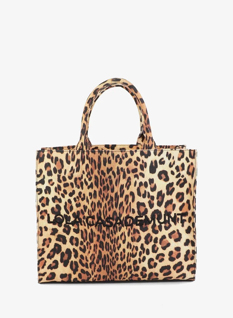 لولا كساديمونت Leopard Print Shopper Bag