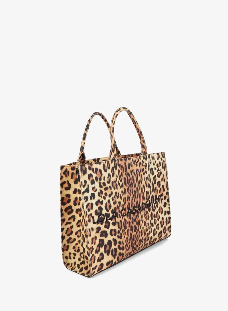 لولا كساديمونت Leopard Print Shopper Bag
