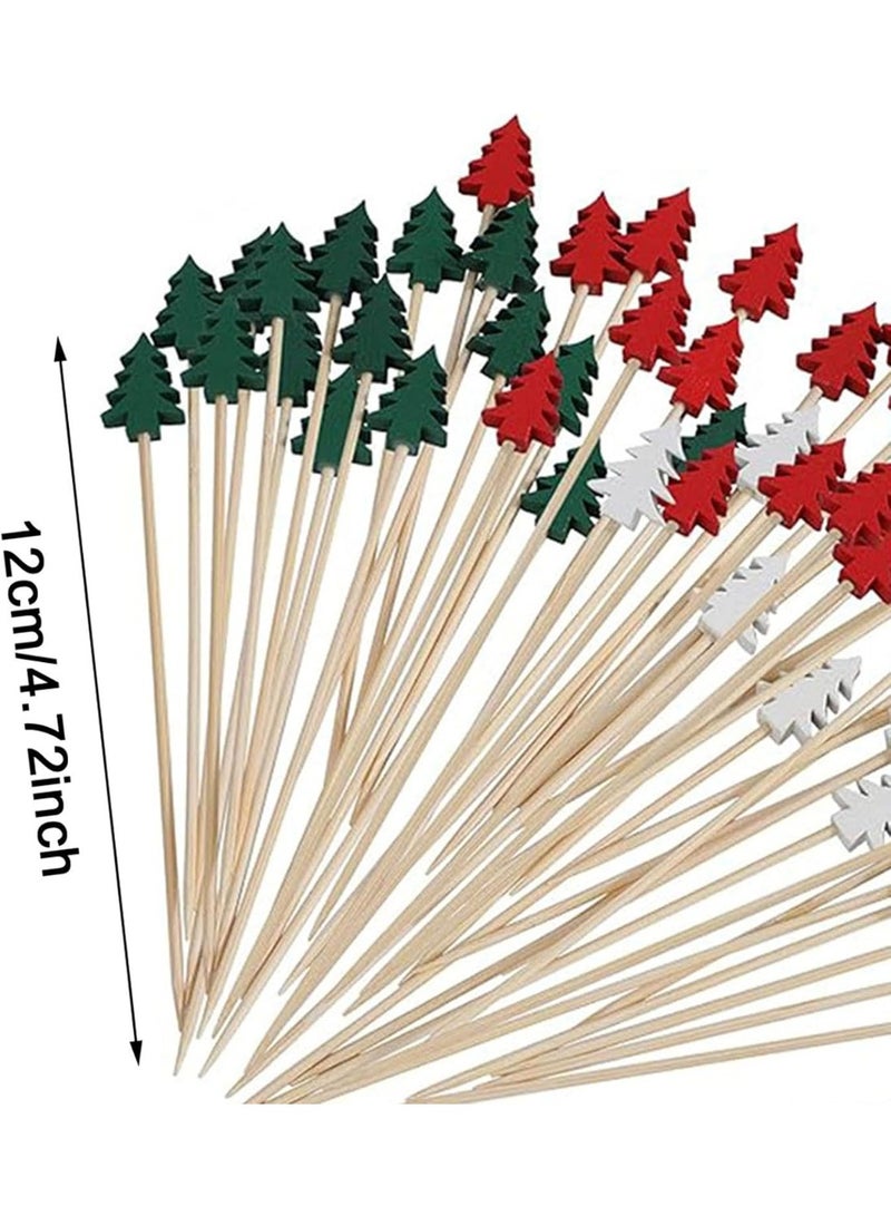 Home Care 100 PC Christmas Food Picks â€“ Decorative Toothpicks with Christmas Tree Designs | Party Supplies for Fruits, Desserts, Cheese, Pastries & Cakes - Image 4
