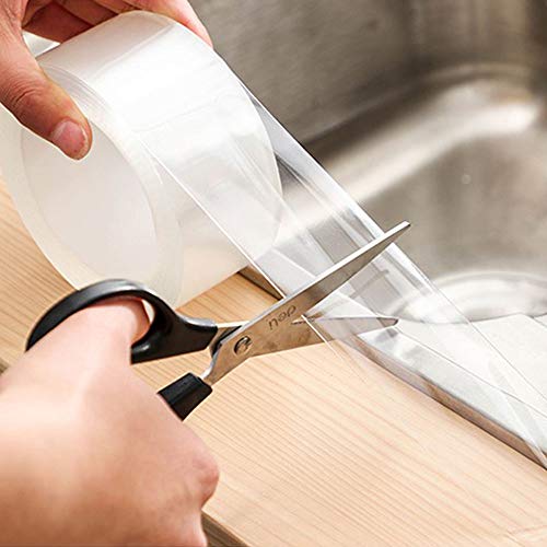 Zcintert Caulk Tape Clear 1.96 Inch x 33 Feet, Waterproof, Self Adhesive, Anti-Grease, PMMA Sealing Caulking Strip for Kitchen Sink Bathtub Bathroom Shower Toilet - Image 3