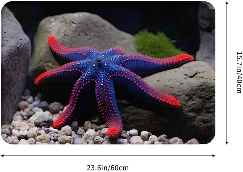 Red Starfish Doormat 16x24 Inches Indoor Outdoor Front Door Mat for Home Patio Garage - Image 2