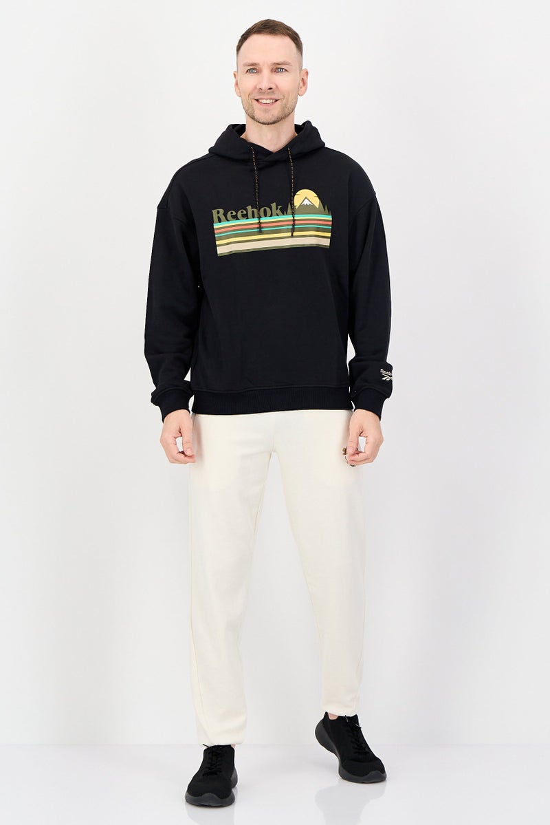 Reebok Men Sportswear Fit Long Sleeve Outdoor Hoodies, Black - Image 4