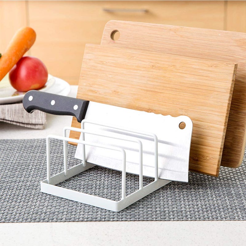 Tomorotec Dish Plate Storage Drainboard 2-Pack, Alloy Steel Kitchen Pot Lid Holder Dish Plate Drying Rack Drainer Stand Multifunctional Cabinet Organizer - Image 3