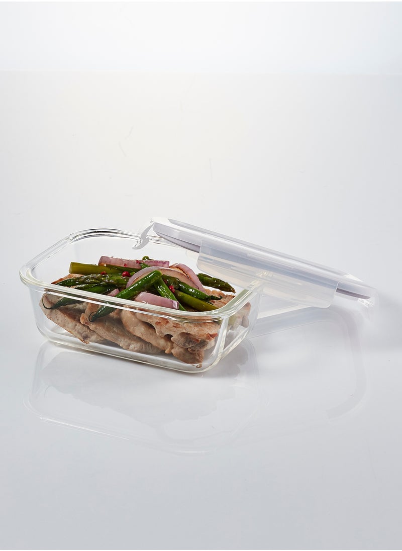 LOCK & LOCK LocknLock 380ml Oven-Safe Borosilicate Glass Square Container with Airtight Lid - Microwave, Freezer, and Dishwasher Safe  - Image 3