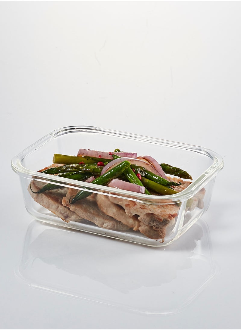 LOCK & LOCK LocknLock 380ml Oven-Safe Borosilicate Glass Square Container with Airtight Lid - Microwave, Freezer, and Dishwasher Safe  - Image 2