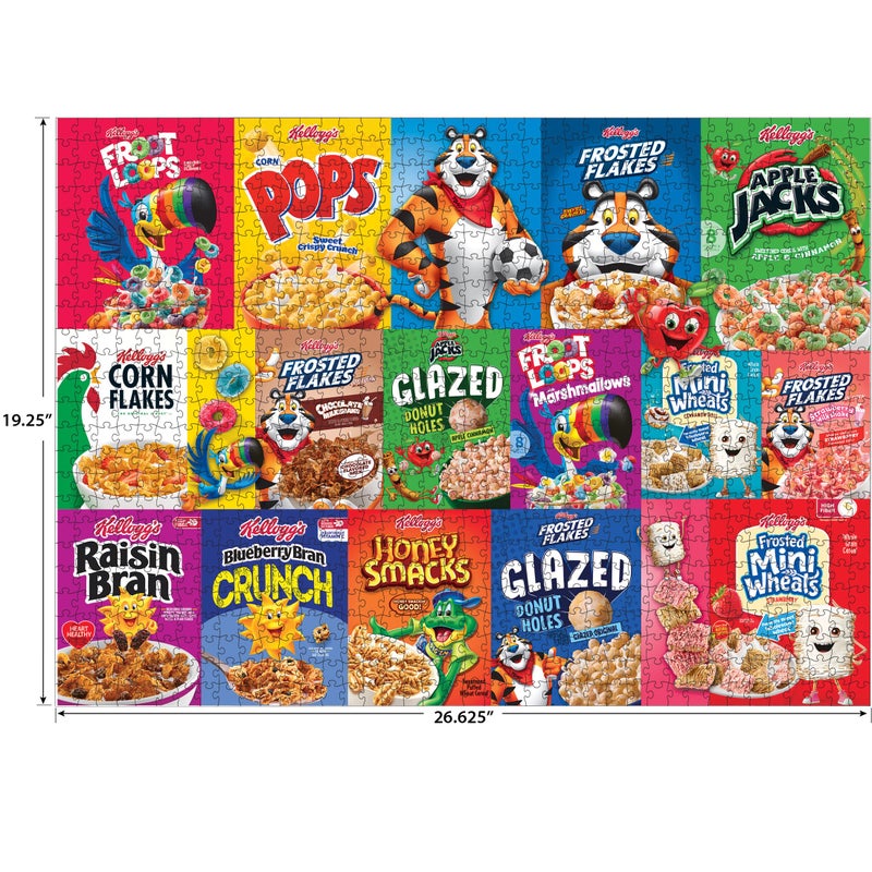 RoseArt - Kellogg's - Cereal Favorites Modern - 1000 Piece Jigsaw Puzzle - Image 3