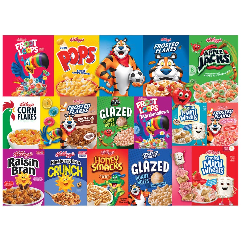 RoseArt - Kellogg's - Cereal Favorites Modern - 1000 Piece Jigsaw Puzzle - Image 1