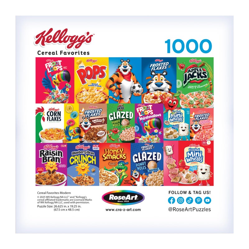 RoseArt - Kellogg's - Cereal Favorites Modern - 1000 Piece Jigsaw Puzzle - Image 2