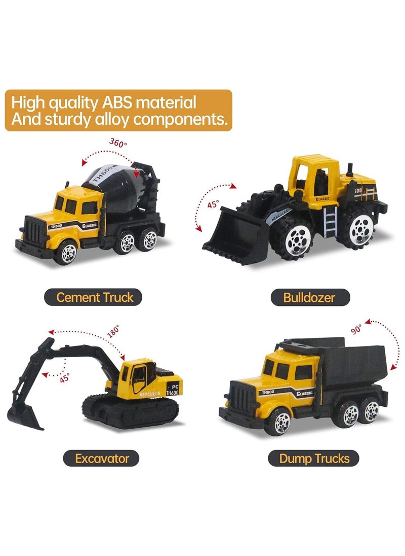 Beauenty - Construction Toys Truck Crane for Kids Truck Race Track Kids Toy Eject Car Set Excavator Bulldozer Dump Trucks Cement Truck Vehicle Birthday 2+ 3 4 5 6 7 8 Years Old Boy Girl Gift - Image 1