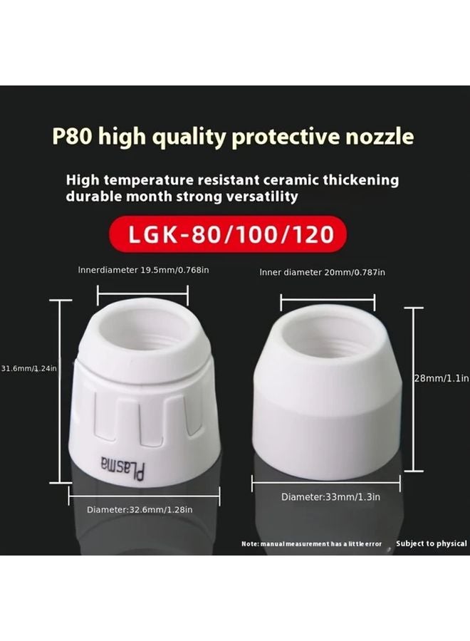 LGK100 Plasma Machine Protective Mouth Nozzle Cover Ceramic 10 Pcs Box - Image 5