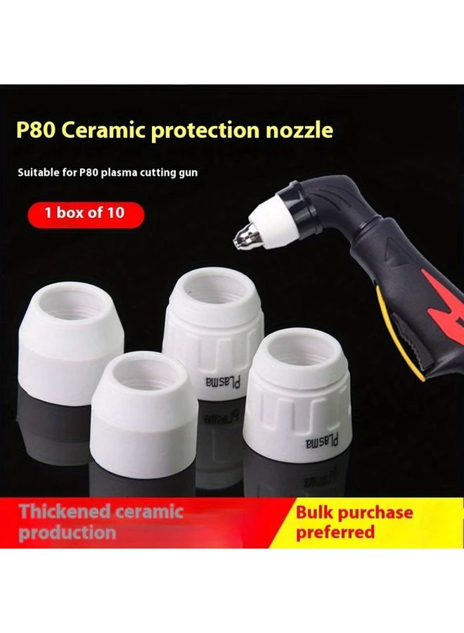 LGK100 Plasma Machine Protective Mouth Nozzle Cover Ceramic 10 Pcs Box - Image 2