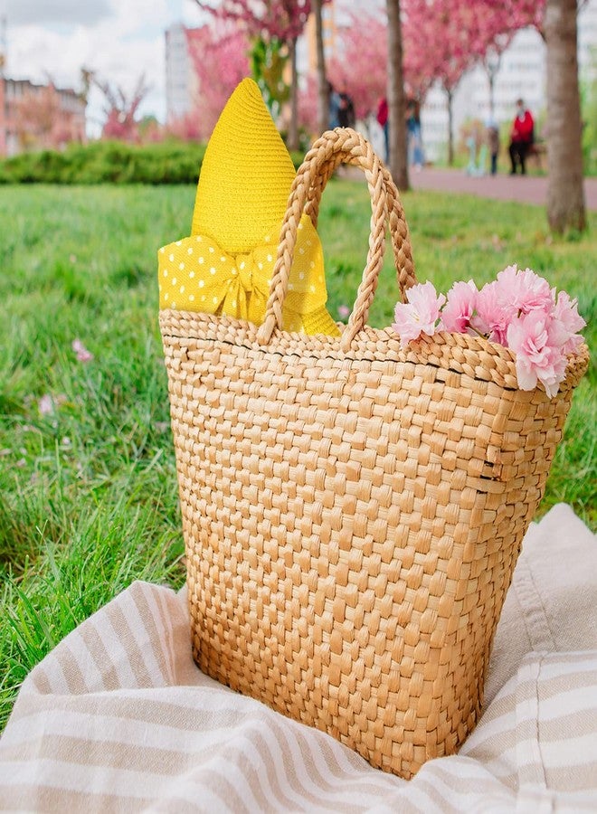 Funcredible Floppy Hats for Women - Yellow Wide Brim Straw Hat - Large Fun Sun Hat for Women Summer Look with Bow and Heart Shape Glasses for Brunch - Image 5